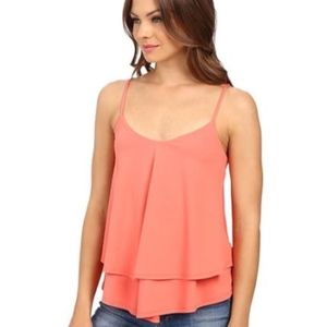 NWT Susana Monaco Ariane Top in 'Pink Grapefuit'